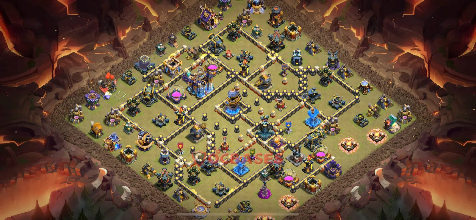 Anti-2 Star (War) Base TH18 with Link | Clash of Clans Bases | Layouts ID 1xs9o