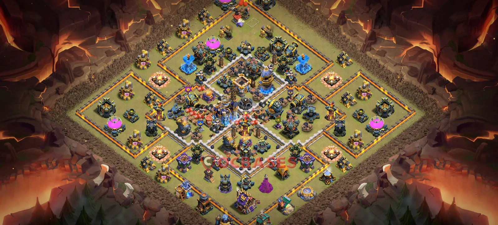 Anti-2 Star (War) Base TH18 with Link | Clash of Clans Bases | Layouts ID 280fk