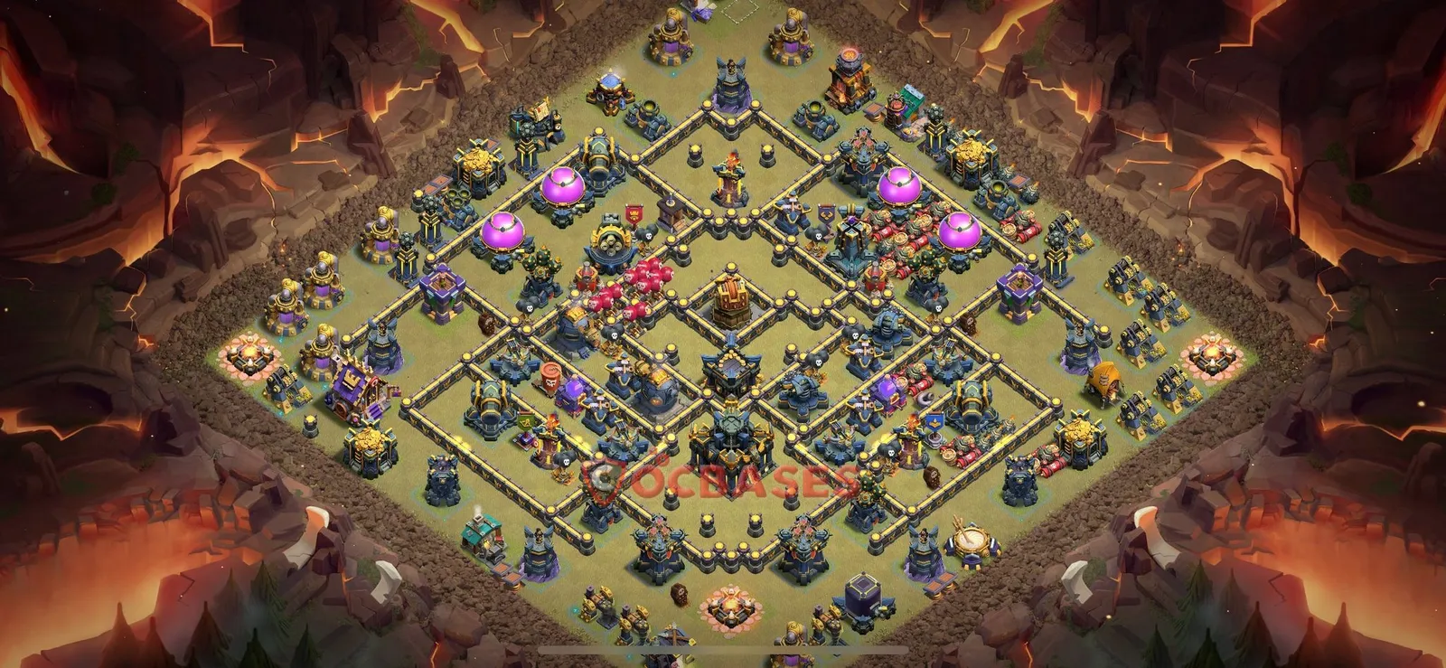 Anti-2 Star (War) Base TH17 with Link | Clash of Clans Bases | Layouts ID 2fi8m