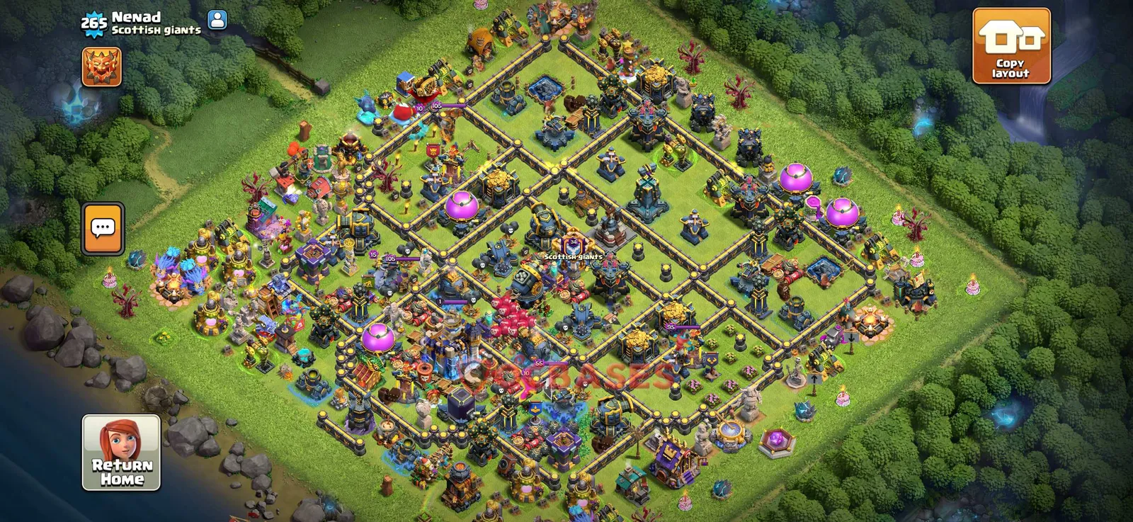 Anti-2 Star (War) Base TH18 with Link | Clash of Clans Bases | Layouts ID 2l2aa