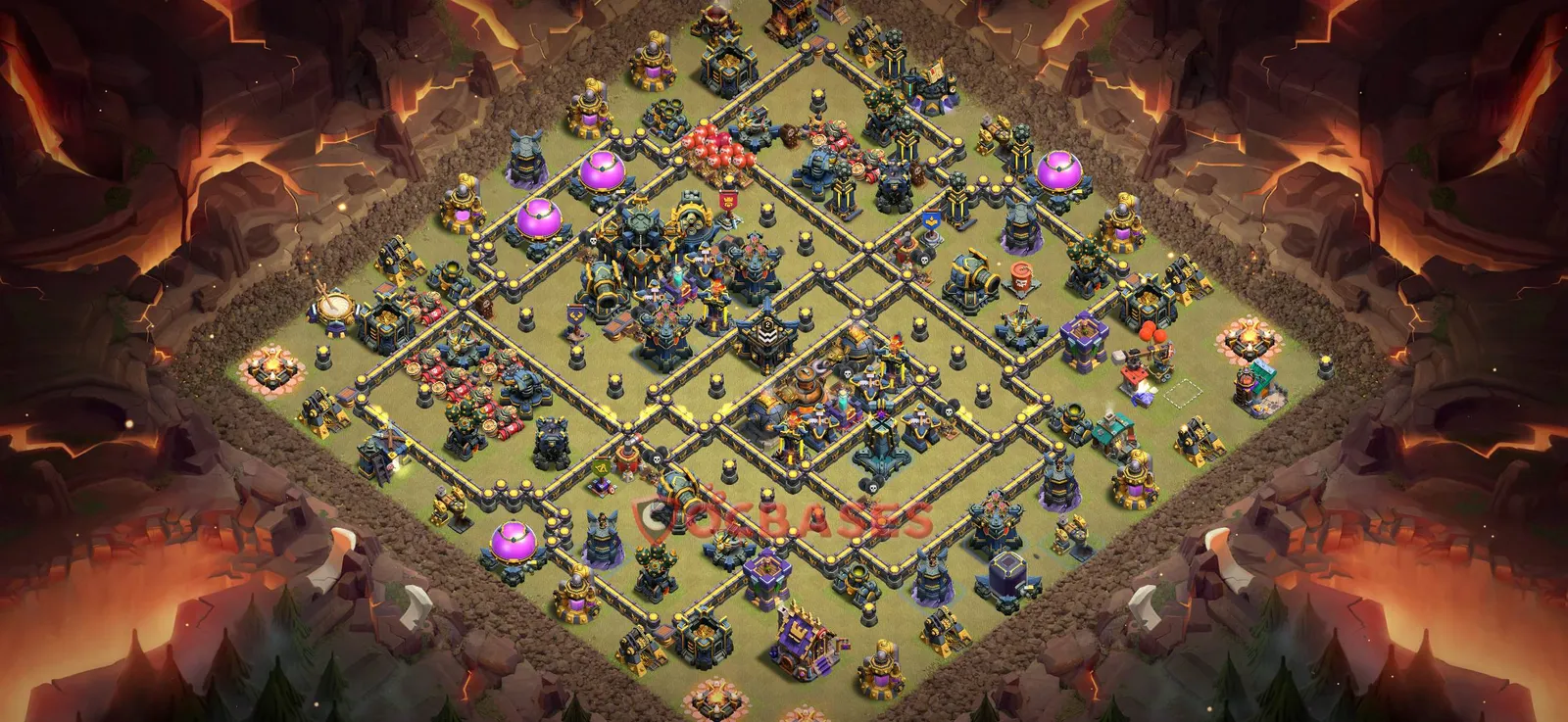 Anti-2 Star (War) Base TH17 with Link | Clash of Clans Bases | Layouts ID 2yzsl