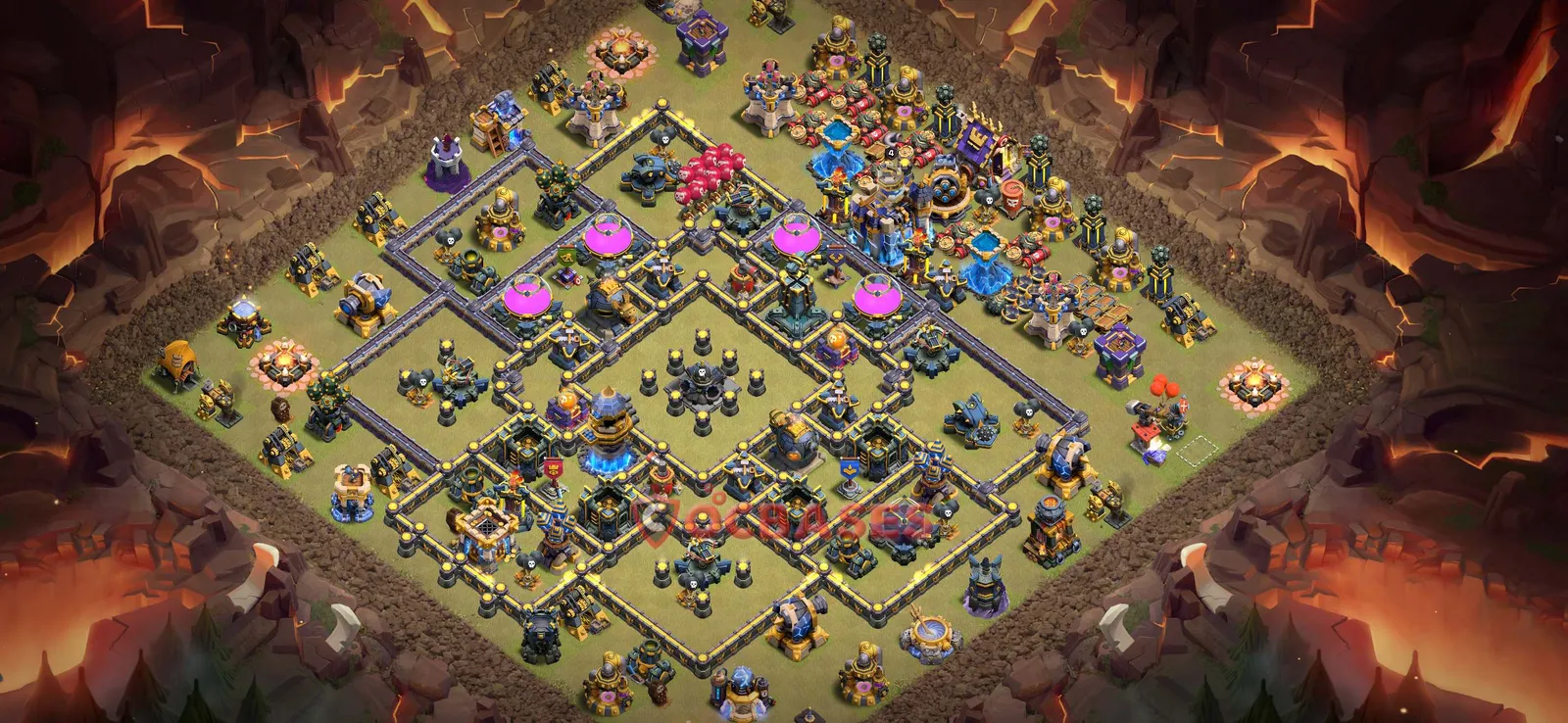 Anti-2 Star (War) Base TH18 with Link | Clash of Clans Bases | Layouts ID 3na04