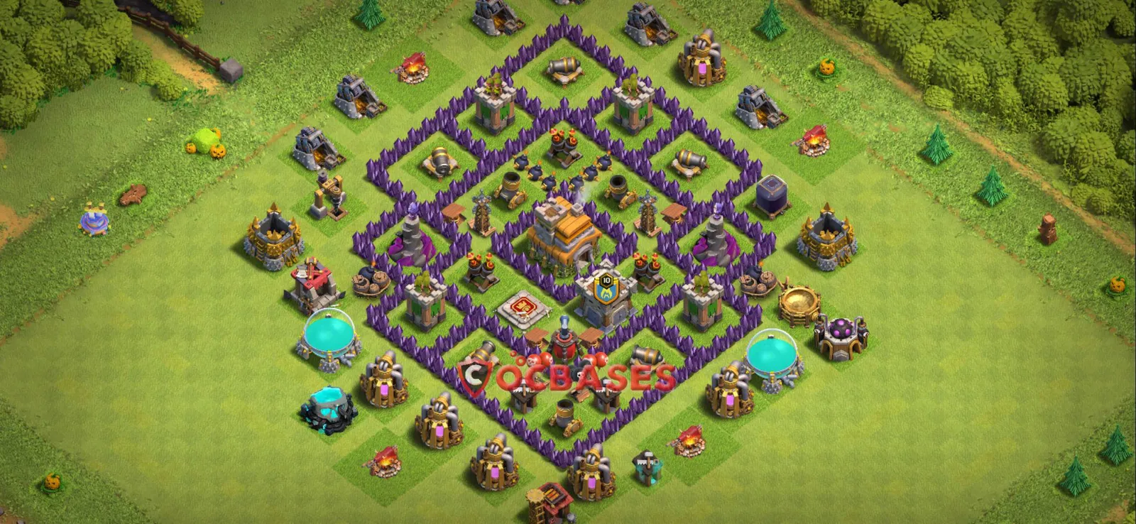 Anti-2 Star (War) Base TH7 with Link | Clash of Clans Bases | Layouts ID 4fwtg