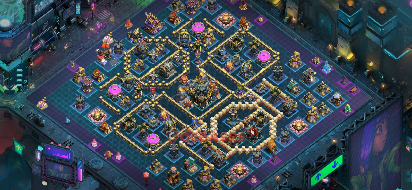 Anti-2 Star (War) Base TH17 with Link | Clash of Clans Bases | Layouts ID 6954t