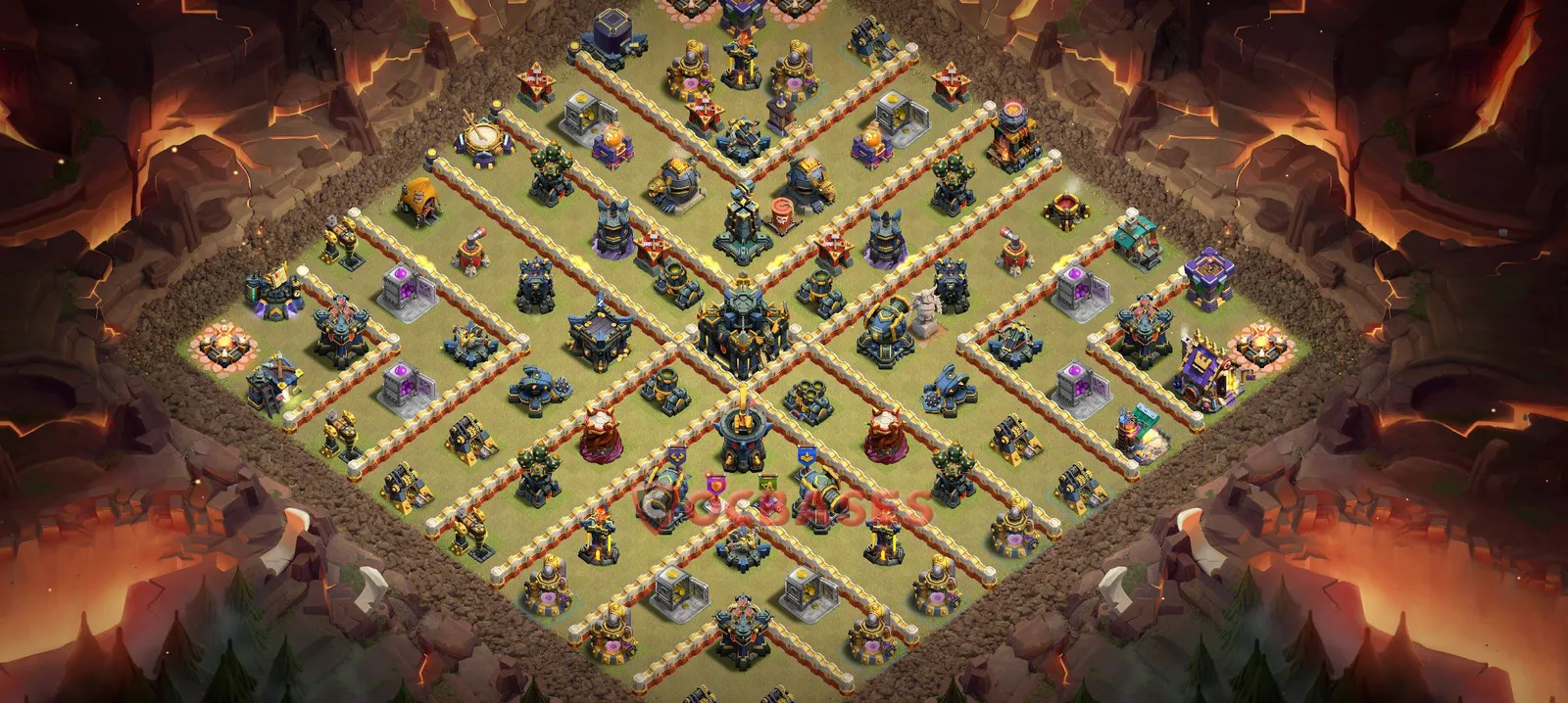 Anti-2 Star (War) Base TH17 with Link | Clash of Clans Bases | Layouts ID 7bxdj