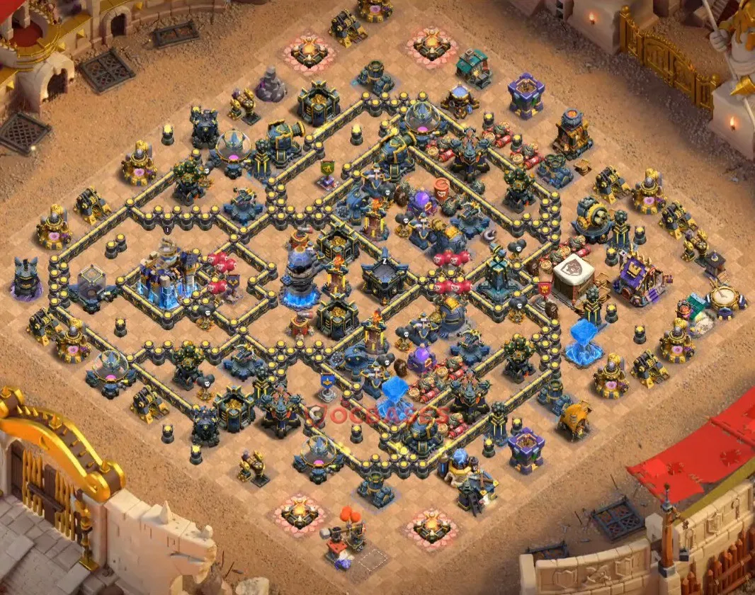 Anti-2 Star (War) Base TH18 with Link | Clash of Clans Bases | Layouts ID 9brir