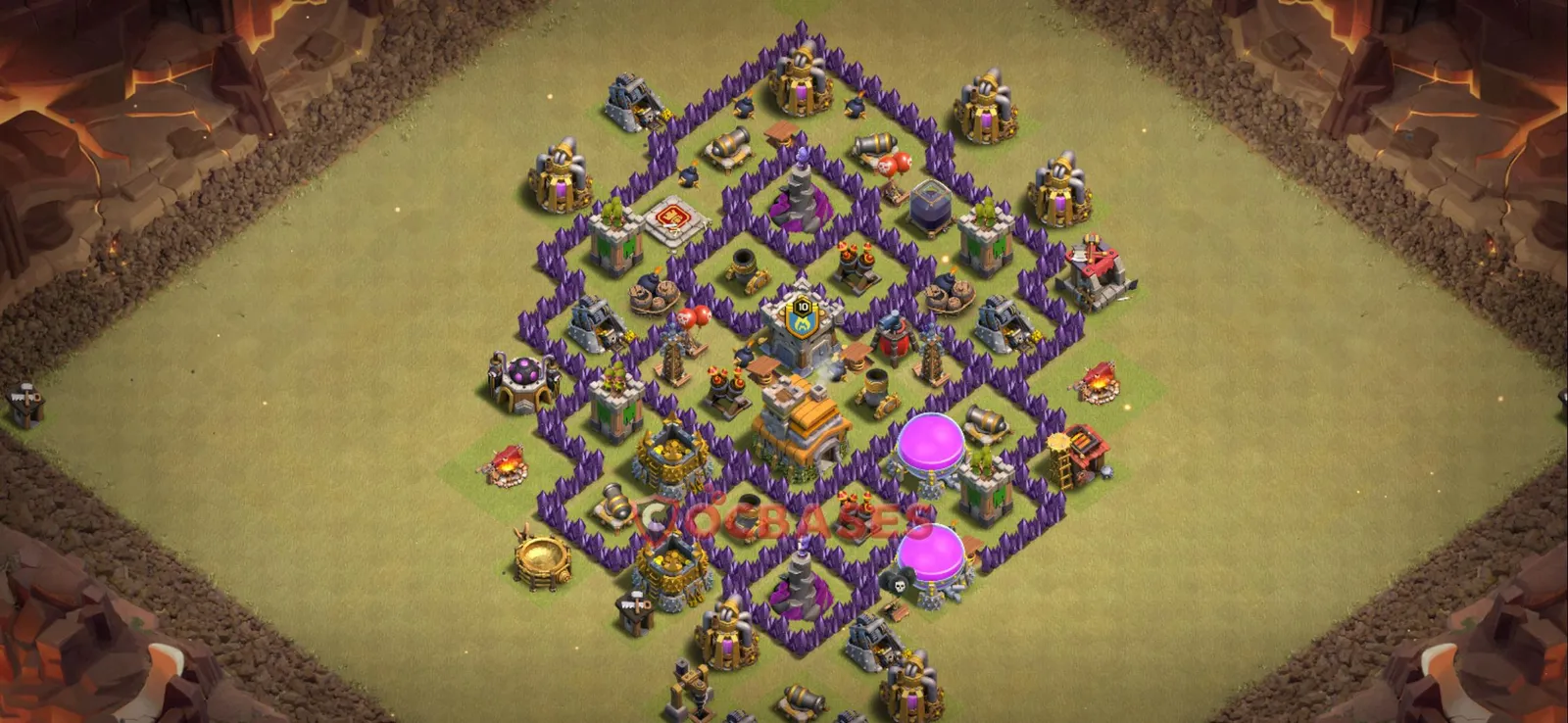 Anti-2 Star (War) Base TH7 with Link | Clash of Clans Bases | Layouts ID 9ofsh
