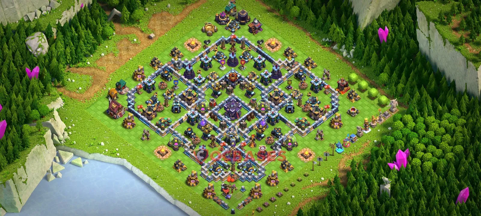 Anti-2 Star (War) Base TH15 with Link | Clash of Clans Bases | Layouts ID cneja
