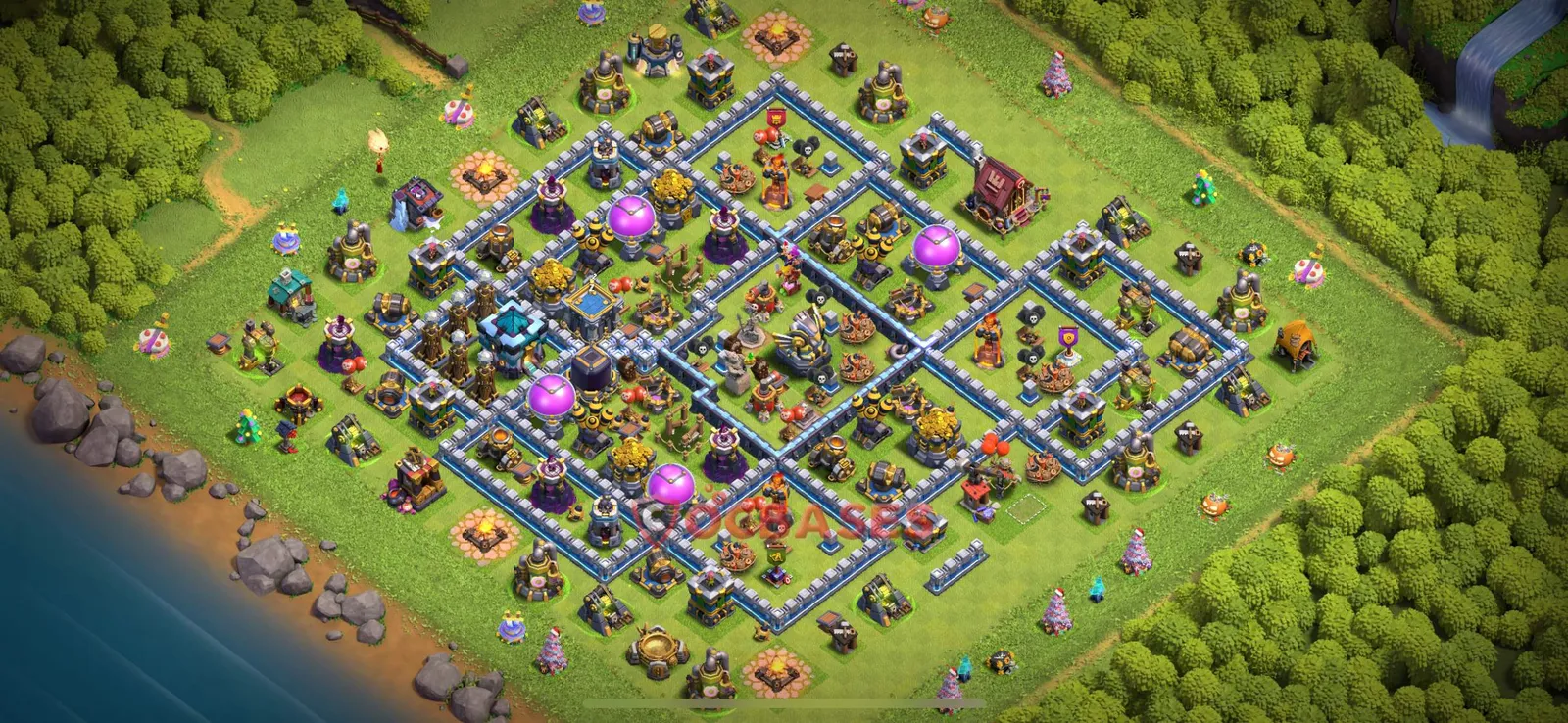 Anti-2 Star (War) Base TH13 with Link | Clash of Clans Bases | Layouts ID cs0eu