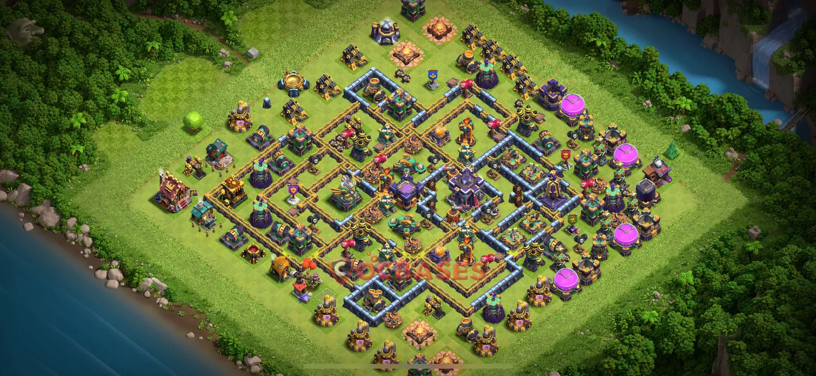Anti-2 Star (War) Base TH15 with Link | Clash of Clans Bases | Layouts ID dud8l