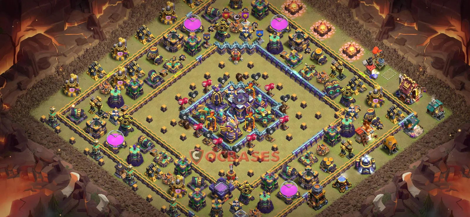 Anti-2 Star (War) Base TH15 with Link | Clash of Clans Bases | Layouts ID dxfr7