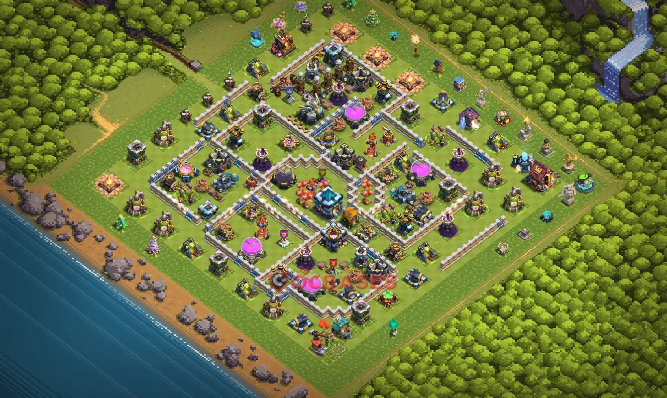 Anti-2 Star (War) Base TH13 with Link | Clash of Clans Bases | Layouts ID gwsvd