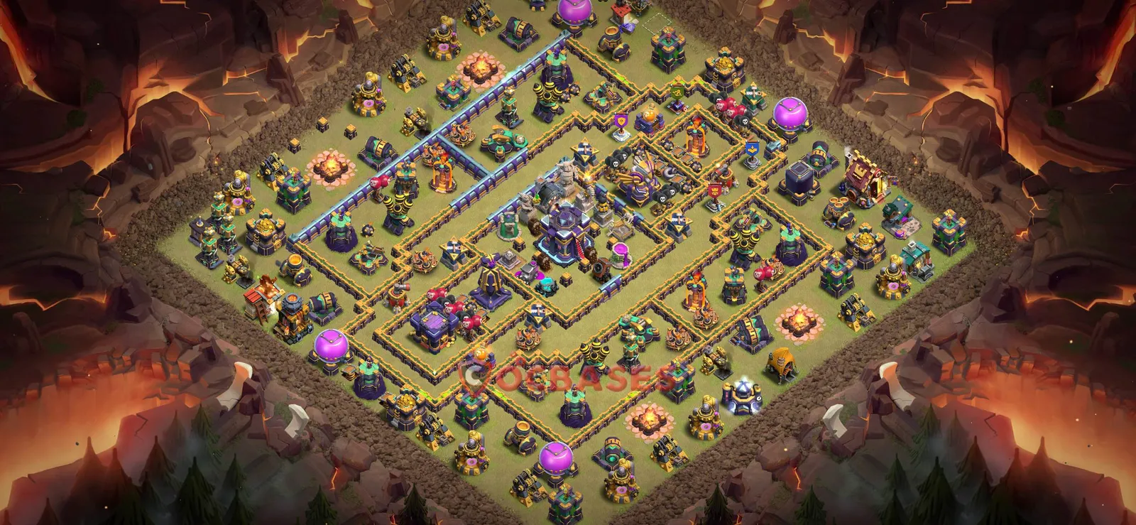 Anti-2 Star (War) Base TH15 with Link | Clash of Clans Bases | Layouts ID hlhft