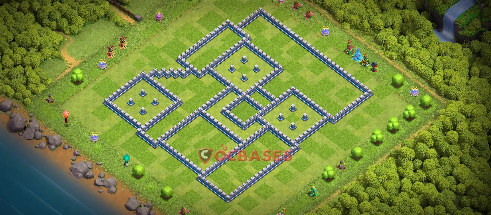 Anti-2 Star (War) Base TH12 with Link | Clash of Clans Bases | Layouts ID j0sjw