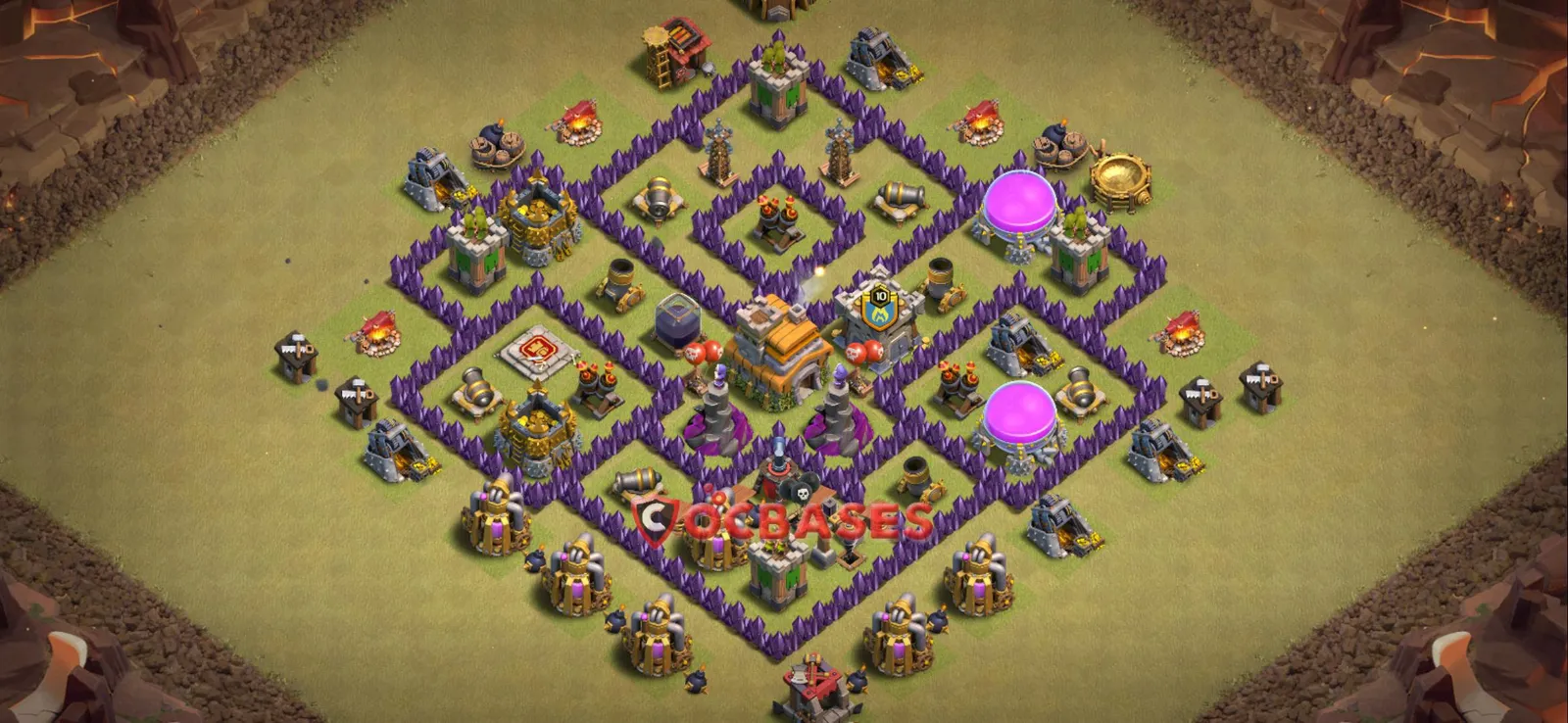 Anti-2 Star (War) Base TH7 with Link | Clash of Clans Bases | Layouts ID jy3w1
