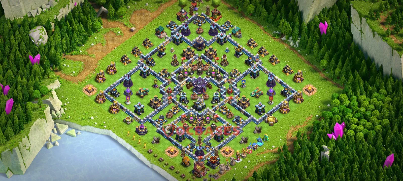 Anti-2 Star (War) Base TH15 with Link | Clash of Clans Bases | Layouts ID kl413