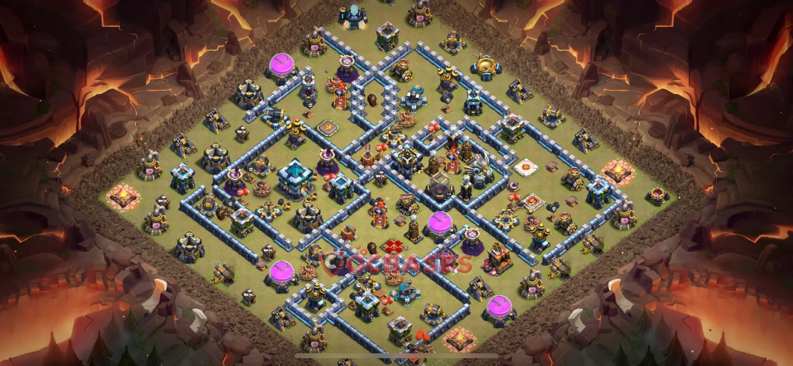 Anti-2 Star (War) Base TH13 with Link | Clash of Clans Bases | Layouts ID l7epm