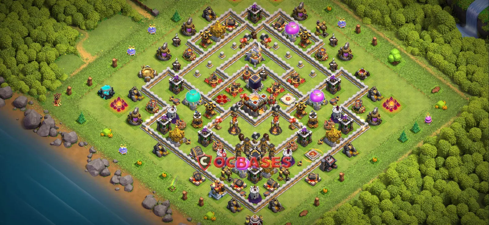Anti-2 Star (War) Base TH11 with Link | Clash of Clans Bases | Layouts ID lepvc