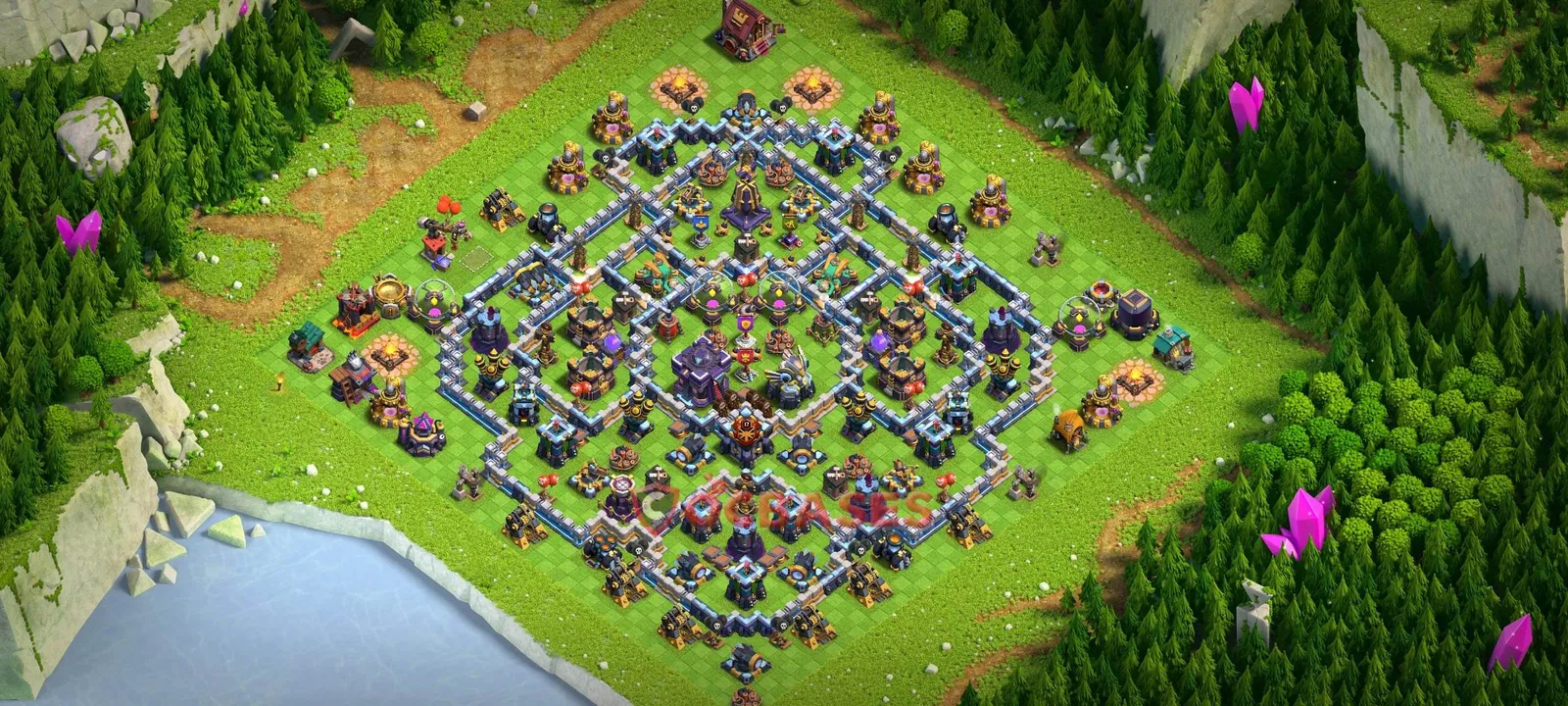 Anti-2 Star (War) Base TH15 with Link | Clash of Clans Bases | Layouts ID luum3