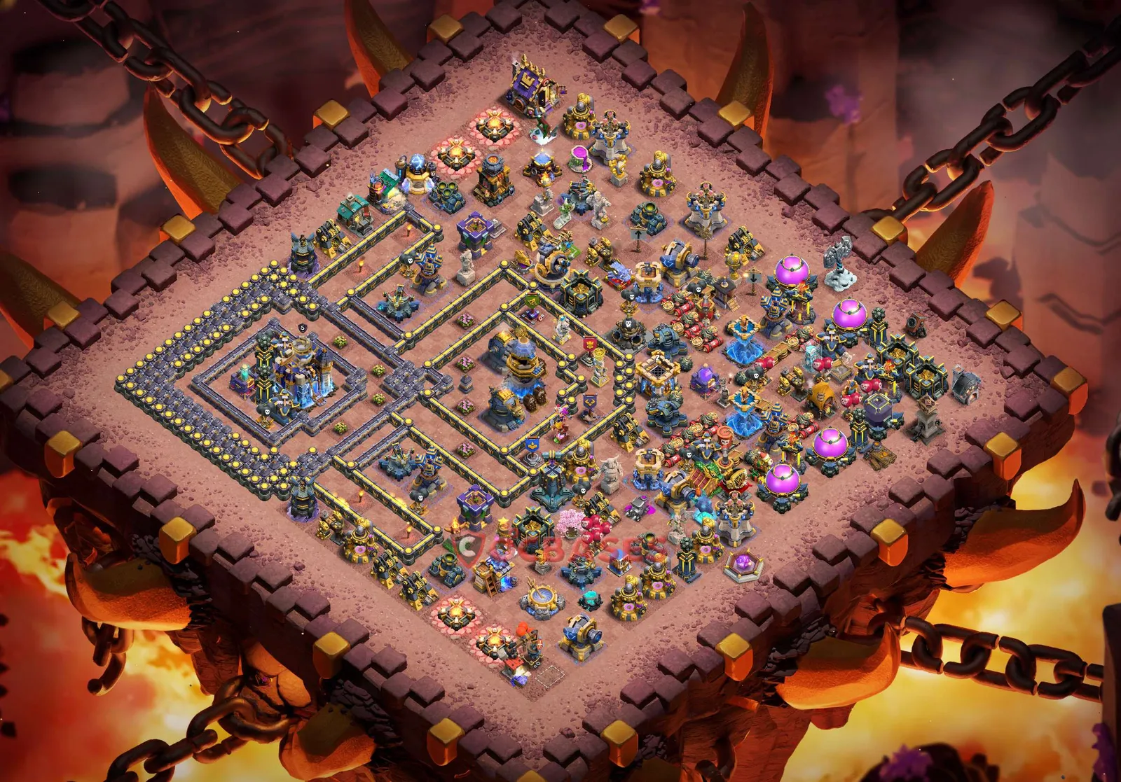 Anti-2 Star (War) Base TH18 with Link | Clash of Clans Bases | Layouts ID lvbdi