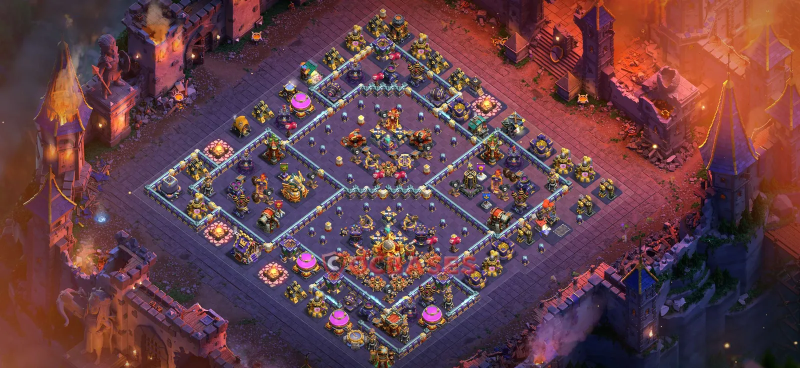 Anti-2 Star (War) Base TH16 with Link | Clash of Clans Bases | Layouts ID o7eeg