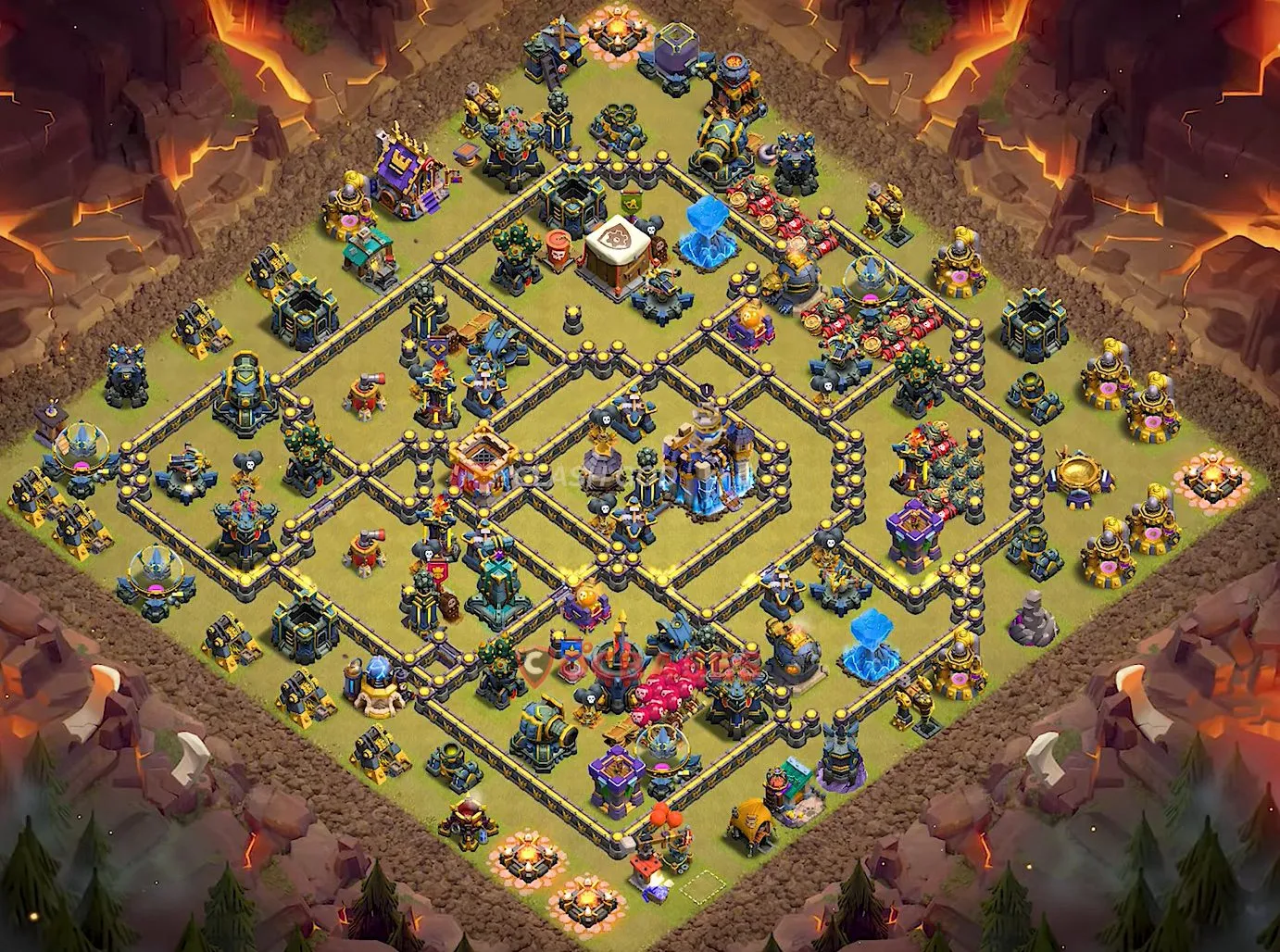 Anti-2 Star (War) Base TH18 with Link | Clash of Clans Bases | Layouts ID php03