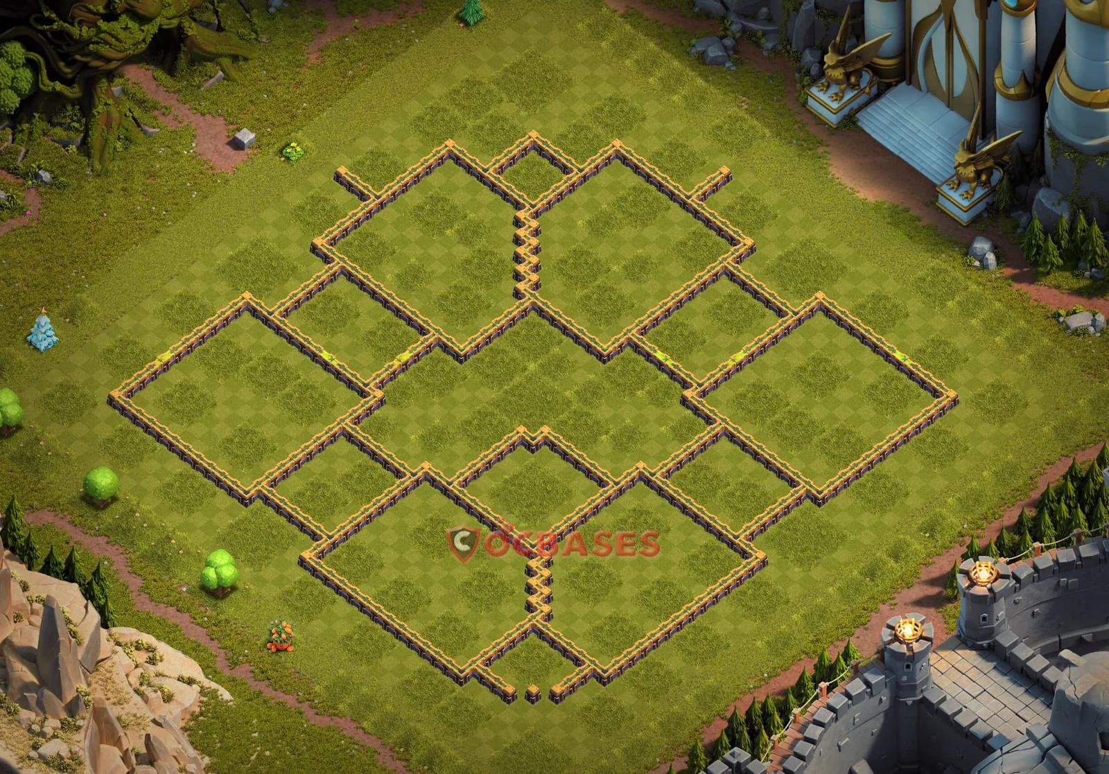 Anti-2 Star (War) Base TH14 with Link | Clash of Clans Bases | Layouts ID qb2fb