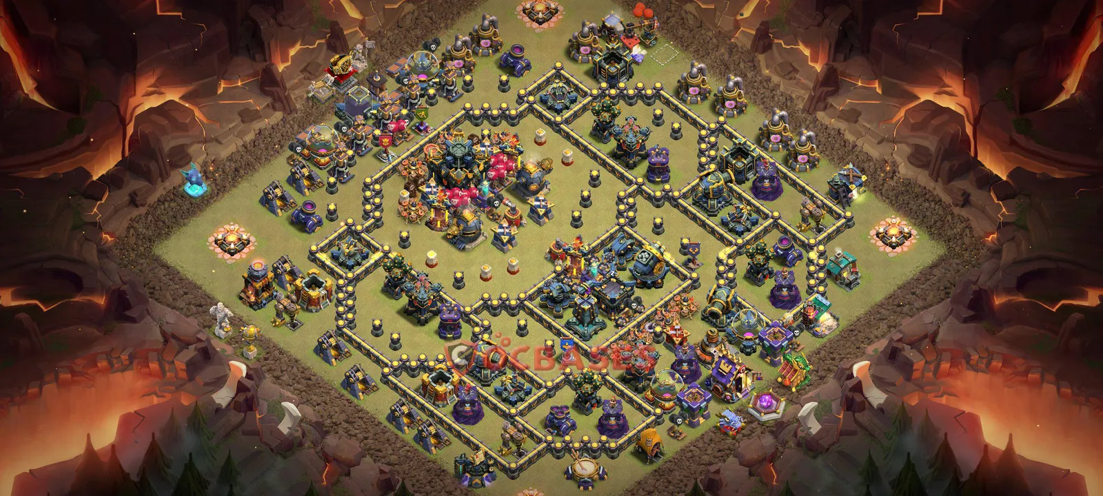 Anti-2 Star (War) Base TH17 with Link | Clash of Clans Bases | Layouts ID qc2lh