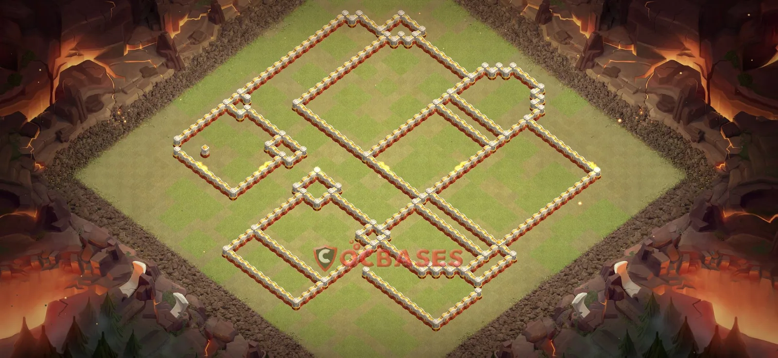 Anti-2 Star (War) Base TH16 with Link | Clash of Clans Bases | Layouts ID rikvm