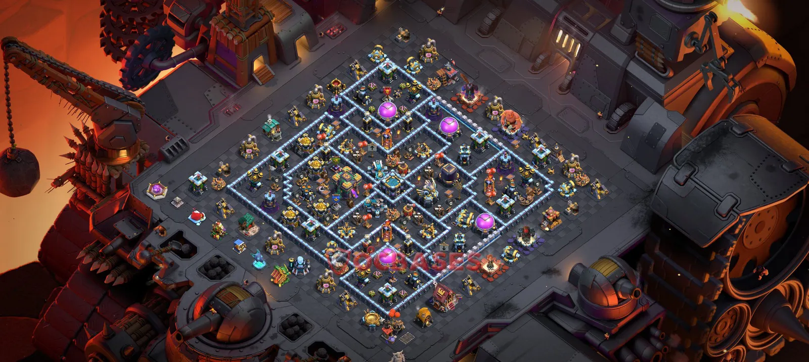 Anti-2 Star (War) Base TH14 with Link | Clash of Clans Bases | Layouts ID rksp7