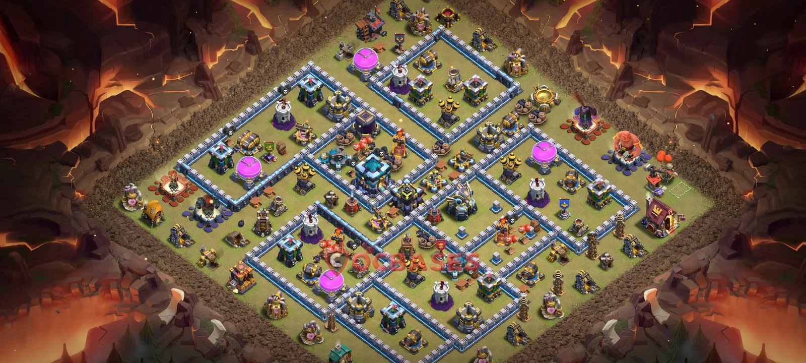 Anti-2 Star (War) Base TH13 with Link | Clash of Clans Bases | Layouts ID ts236