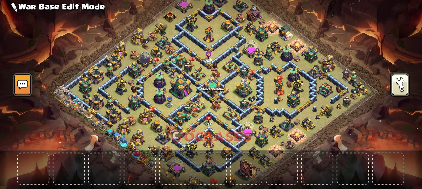 Anti-2 Star (War) Base TH14 with Link | Clash of Clans Bases | Layouts ID ujry4