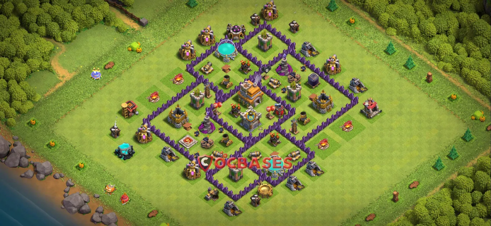 Anti-2 Star (War) Base TH7 with Link | Clash of Clans Bases | Layouts ID wpax8