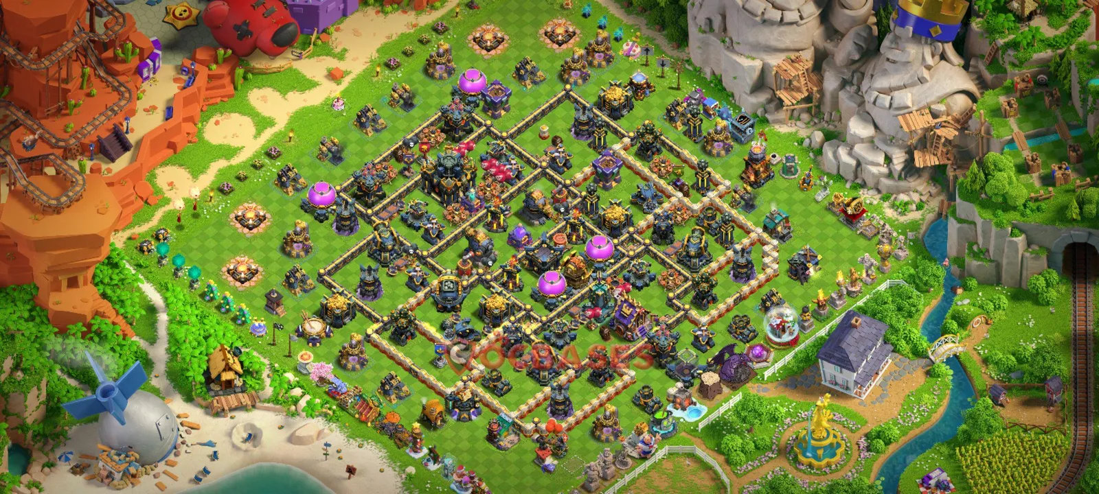 Anti-2 Star (War) Base TH17 with Link | Clash of Clans Bases | Layouts ID yf7pm