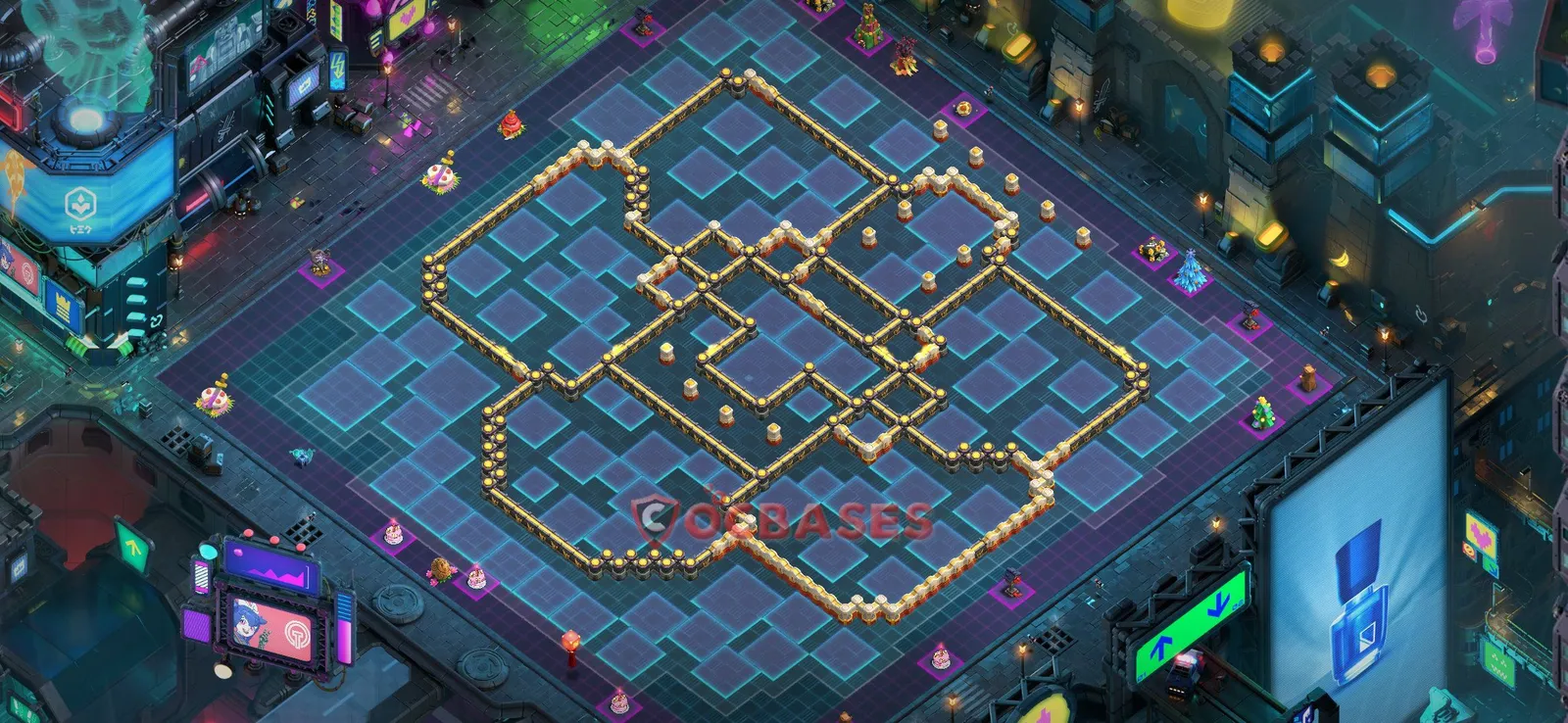 Anti-2 Star (War) Base TH17 with Link | Clash of Clans Bases | Layouts ID ygn4b