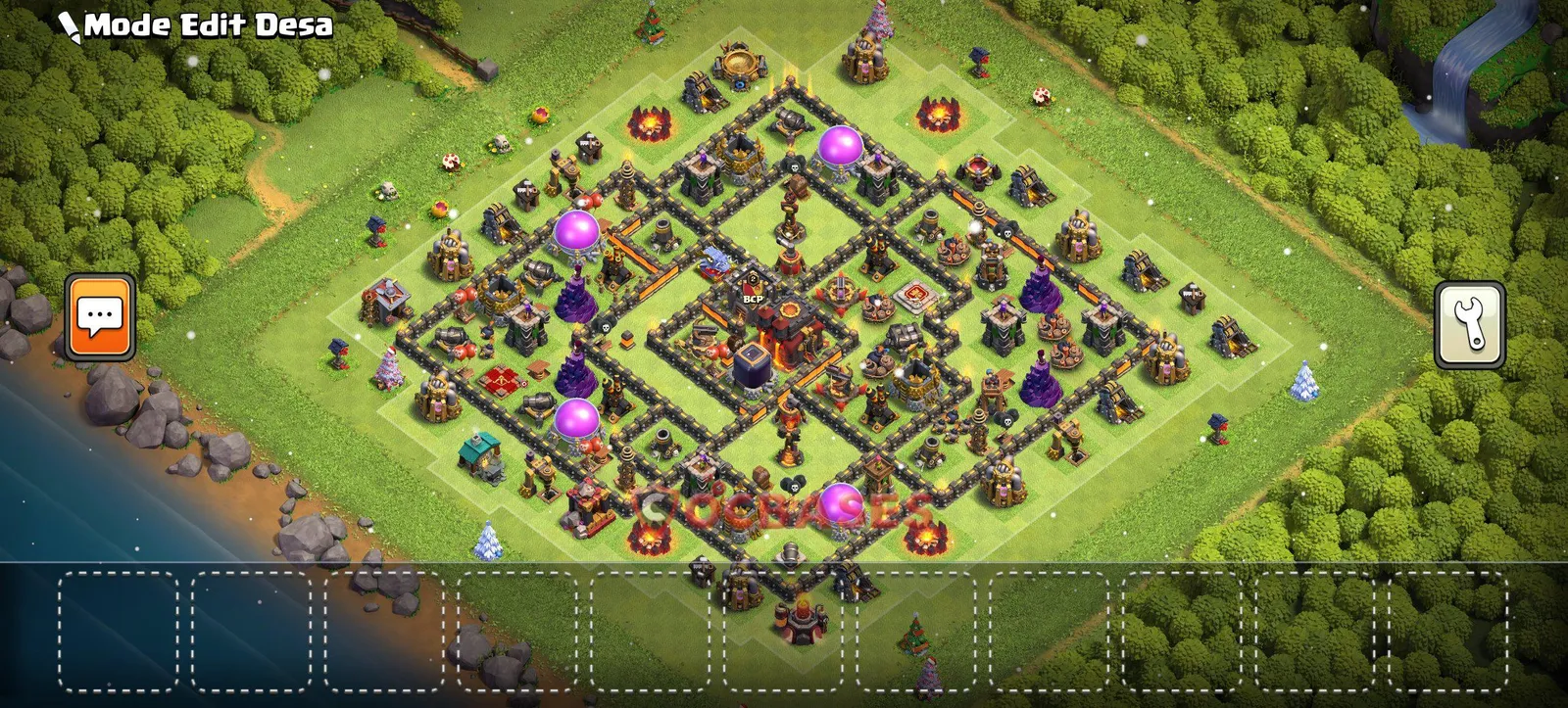 Anti-2 Star (War) Base TH10 with Link | Clash of Clans Bases | Layouts ID ywy62