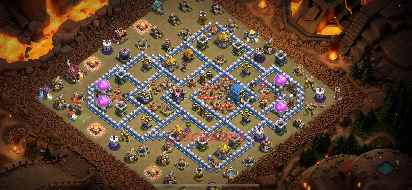 Anti-3 Star (War) Base TH12 with Link | Clash of Clans Bases | Layouts ID 1te0c