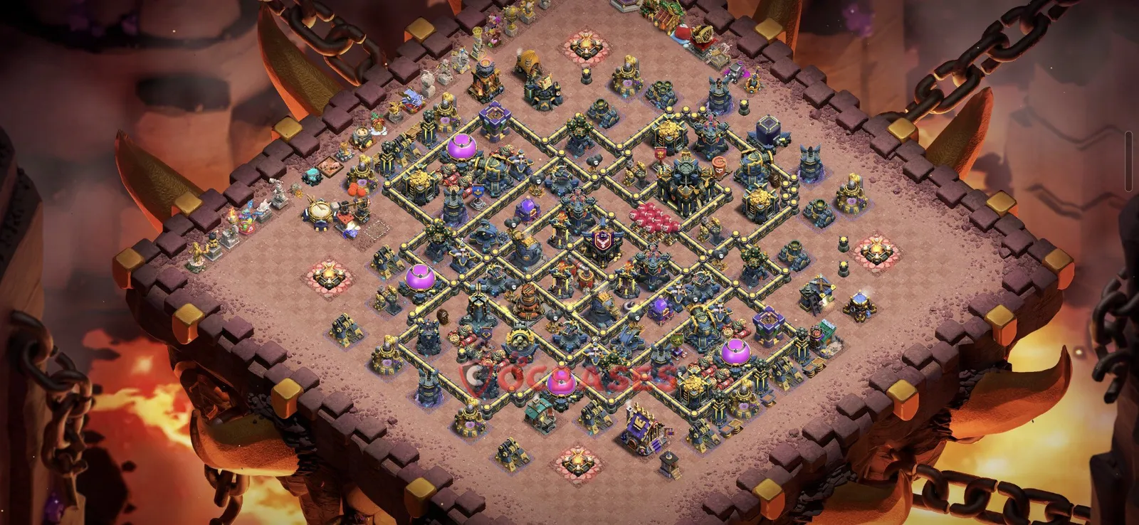 Anti-3 Star (War) Base TH17 with Link | Clash of Clans Bases | Layouts ID 1ttb4