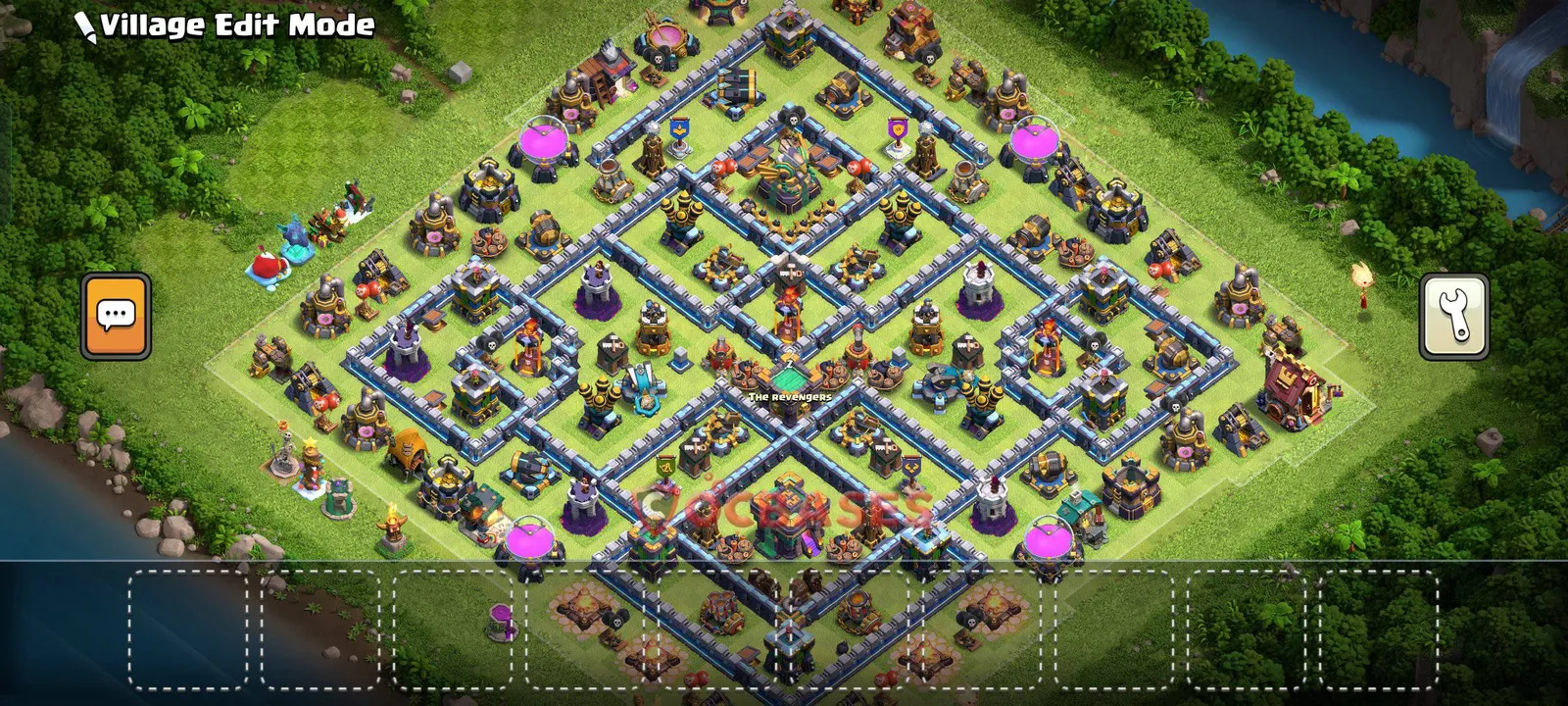 Anti-3 Star (War) Base TH14 with Link | Clash of Clans Bases | Layouts ID 5tujt