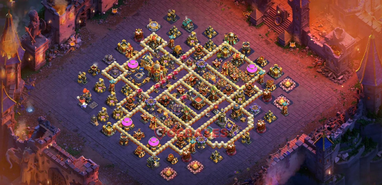 Anti-3 Star (War) Base TH16 with Link | Clash of Clans Bases | Layouts ID 63g0k