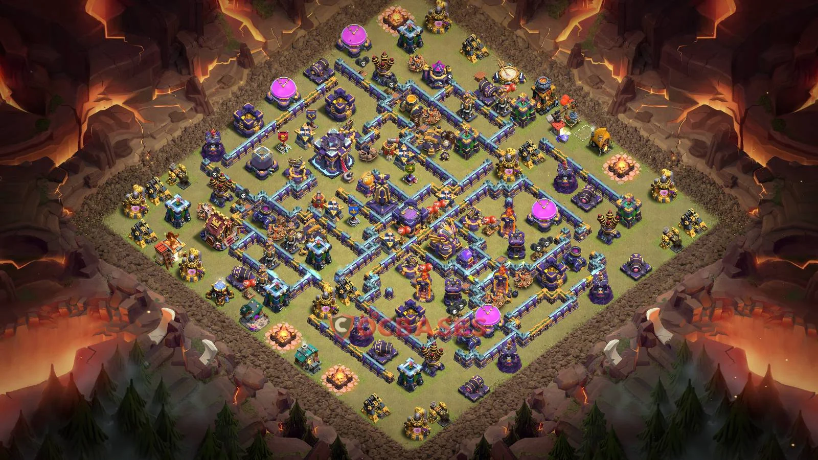 Anti-3 Star (War) Base TH15 with Link | Clash of Clans Bases | Layouts ID 6h0wk