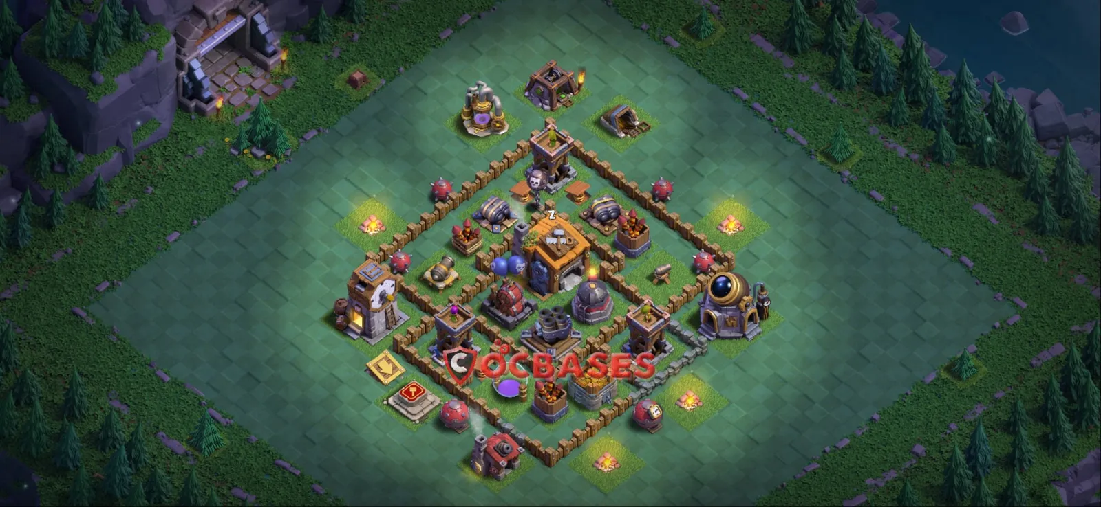 Anti-3 Star (War) Base BH7 with Link | Clash of Clans Bases | Layouts ID 7vy5s