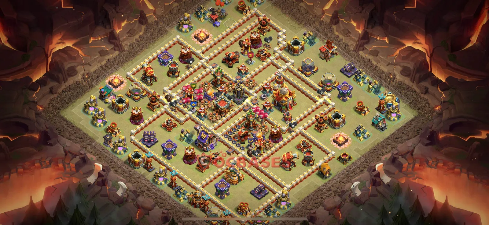 Anti-3 Star (War) Base TH16 with Link | Clash of Clans Bases | Layouts ID 7zjop