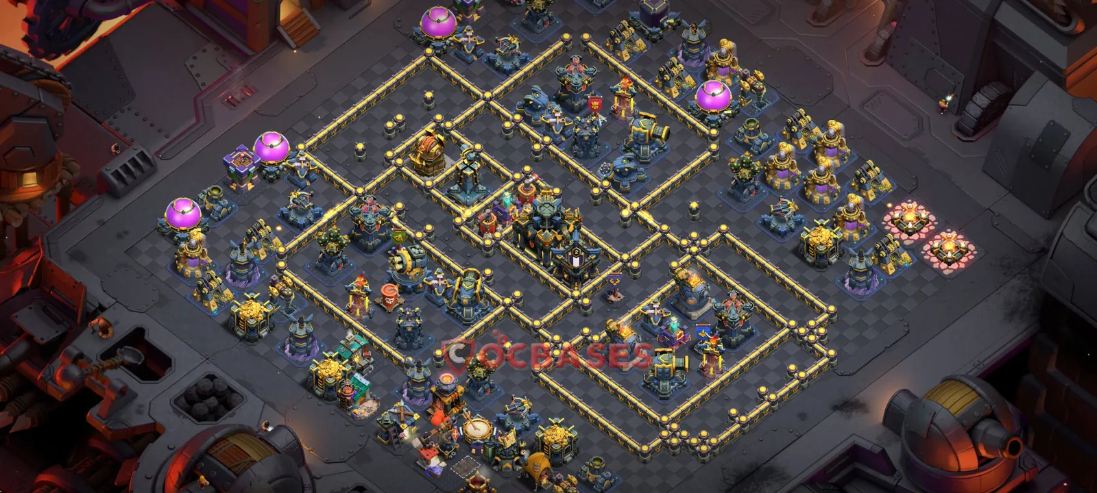 Anti-3 Star (War) Base TH17 with Link | Clash of Clans Bases | Layouts ID aj9i8