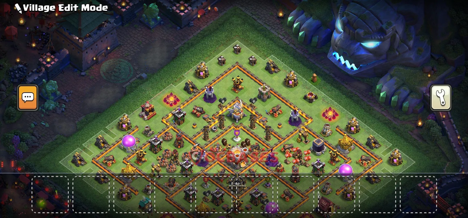 Anti-3 Star (War) Base TH11 with Link | Clash of Clans Bases | Layouts ID b65kh