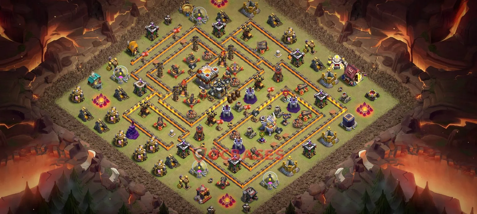 Anti-3 Star (War) Base TH11 with Link | Clash of Clans Bases | Layouts ID btk8i
