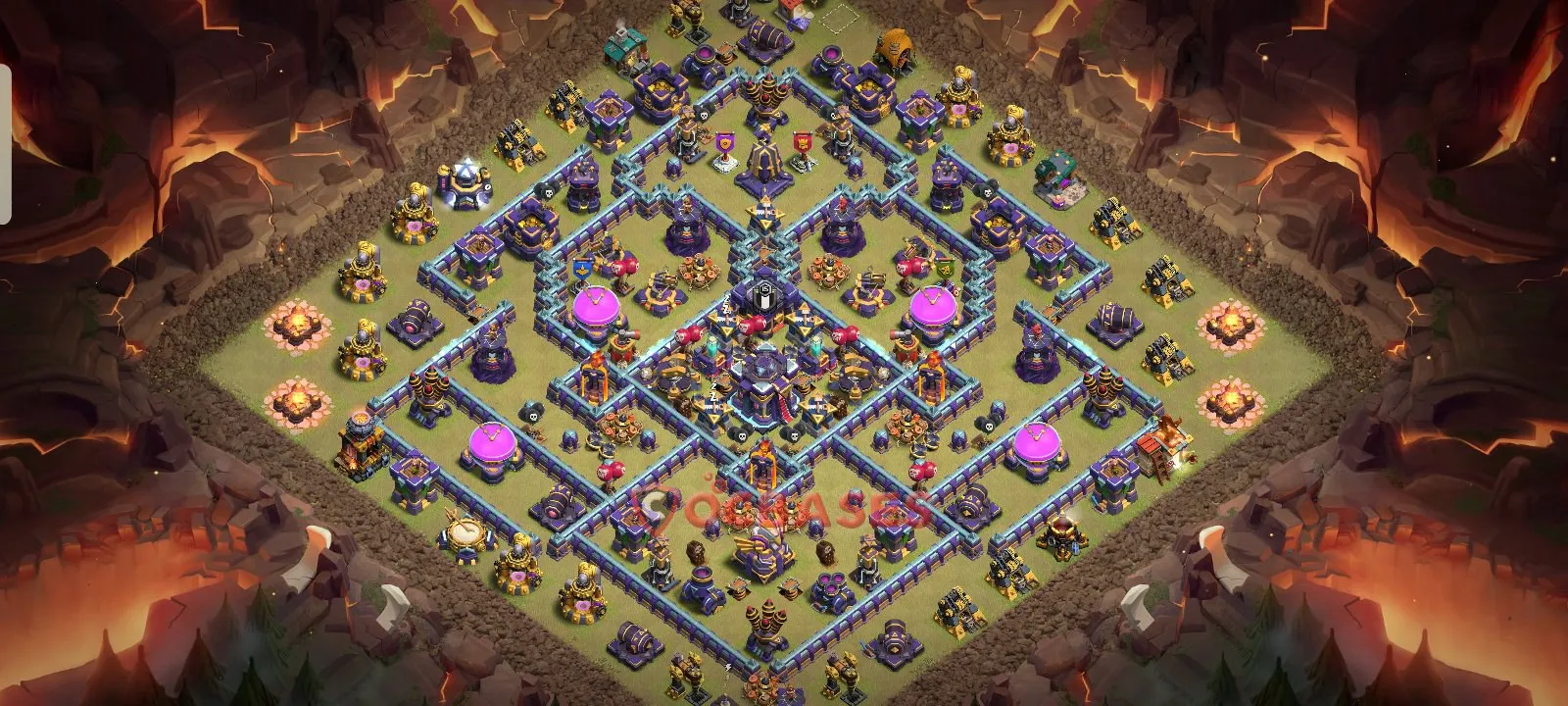 Anti-3 Star (War) Base TH15 with Link | Clash of Clans Bases | Layouts ID bxo3v