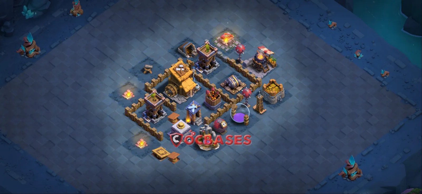 Anti-3 Star (War) Base BH7 with Link | Clash of Clans Bases | Layouts ID e06cb