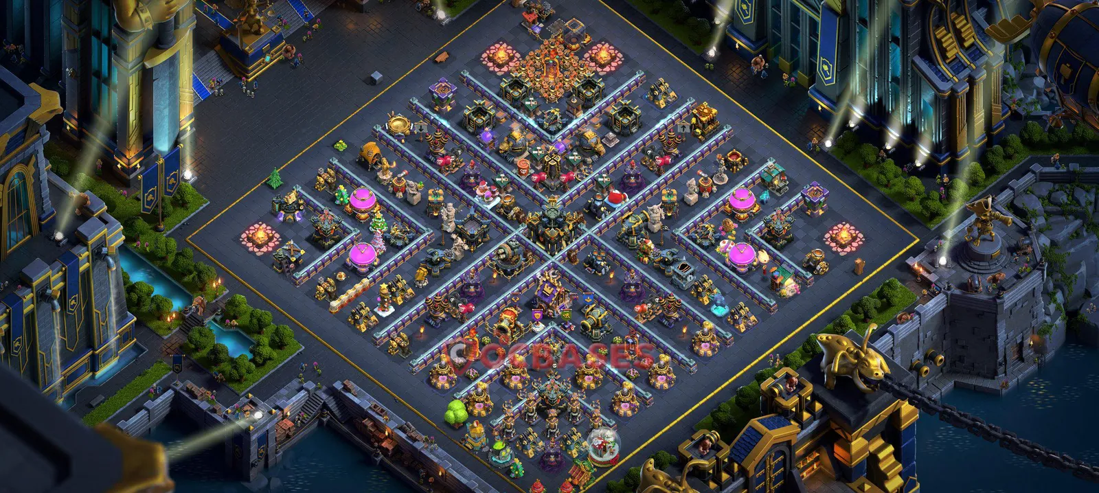 Anti-3 Star (War) Base TH17 with Link | Clash of Clans Bases | Layouts ID e7ptt