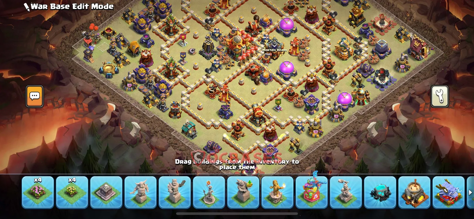 Anti-3 Star (War) Base TH16 with Link | Clash of Clans Bases | Layouts ID efwt6
